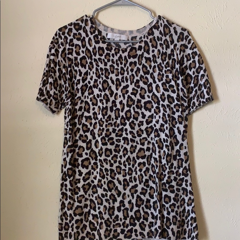 Cheetah print sweater top